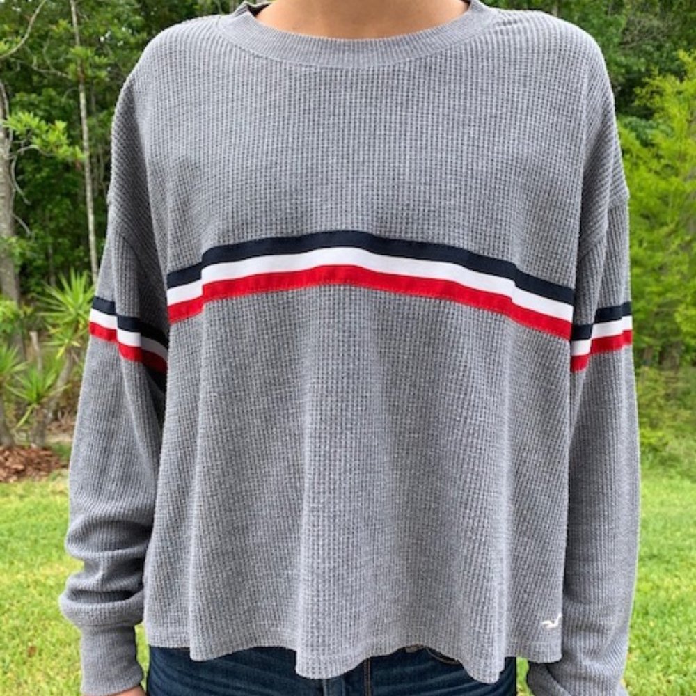 Long Sleeve Striped Hollister T-shirt